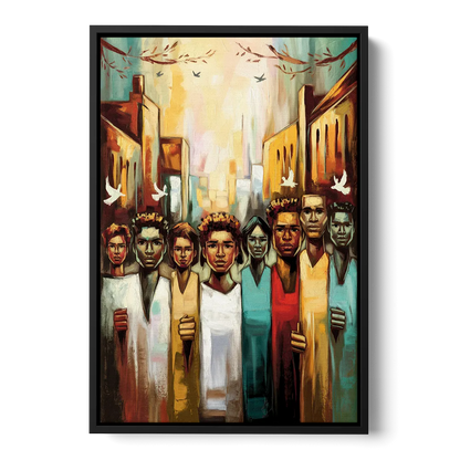 Birmingham Civil Rights District Front - Black Canvas Wall Art