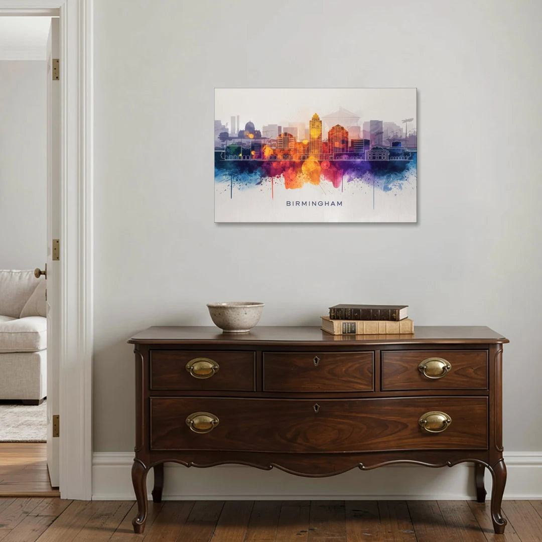 Birmingham Downtown Skyline - Canvas Wall Art - Coffee Table - 36x24