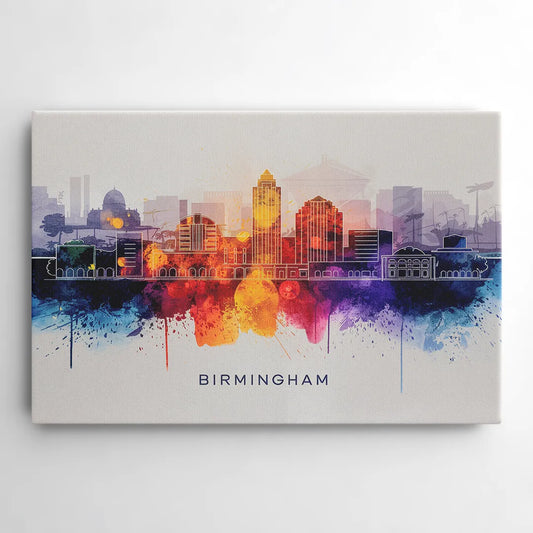 Birmingham Downtown Skyline - Canvas Wall Art