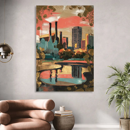 Birmingham Historic Landmarks Living Room - Canvas Wall Art