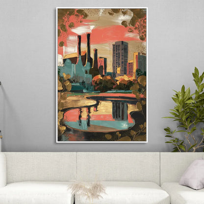 Birmingham Historic Landmarks Sitting Room - White Canvas Wall Art