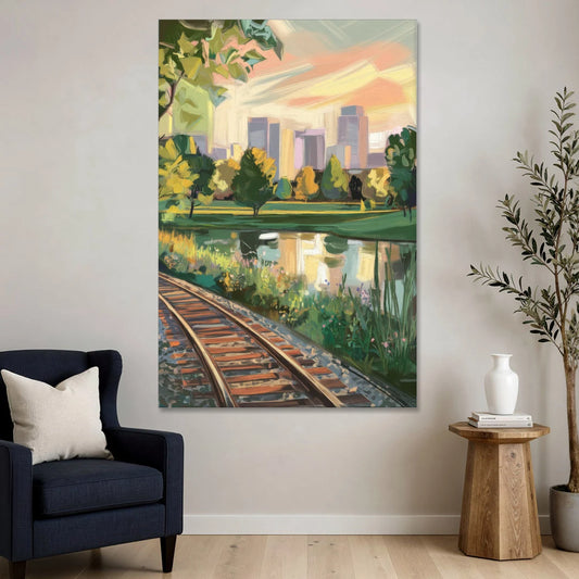 Birmingham Railroad Park - Canvas Wall Art - Sofa - 40x60
