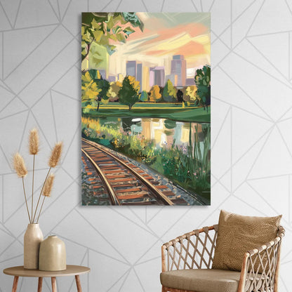 Birmingham Railroad Park Sitting Room - Canvas Wall Art