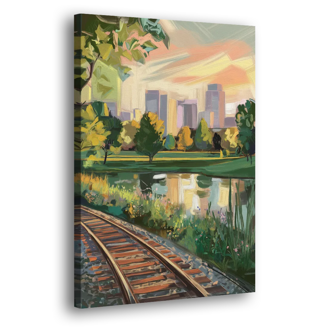 Birmingham Railroad Park Side - Canvas Wall Art