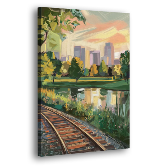 Birmingham Railroad Park Side - Canvas Wall Art