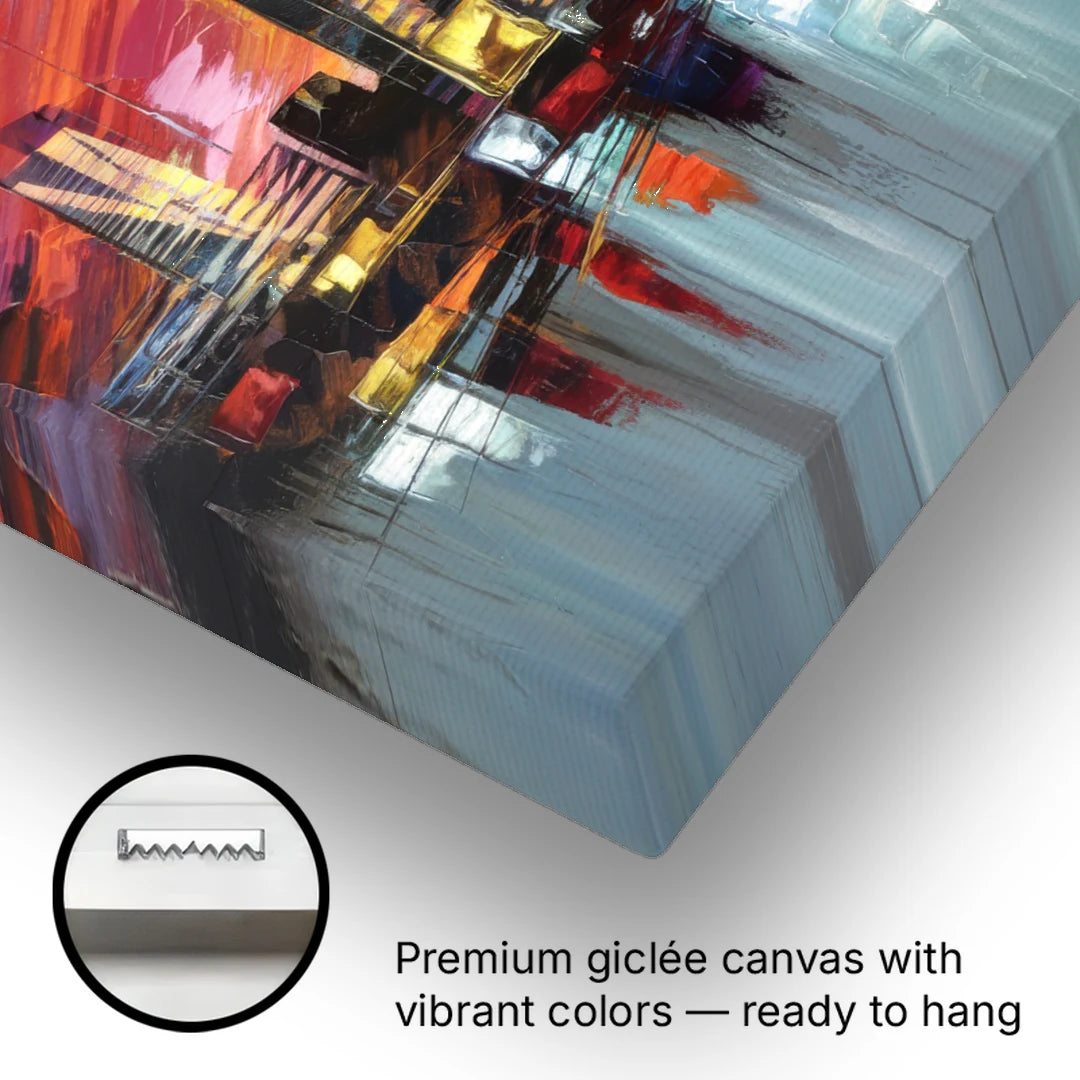 Birmingham Sunset Skyline - Canvas Wall Art - Gallery Wrap Corner