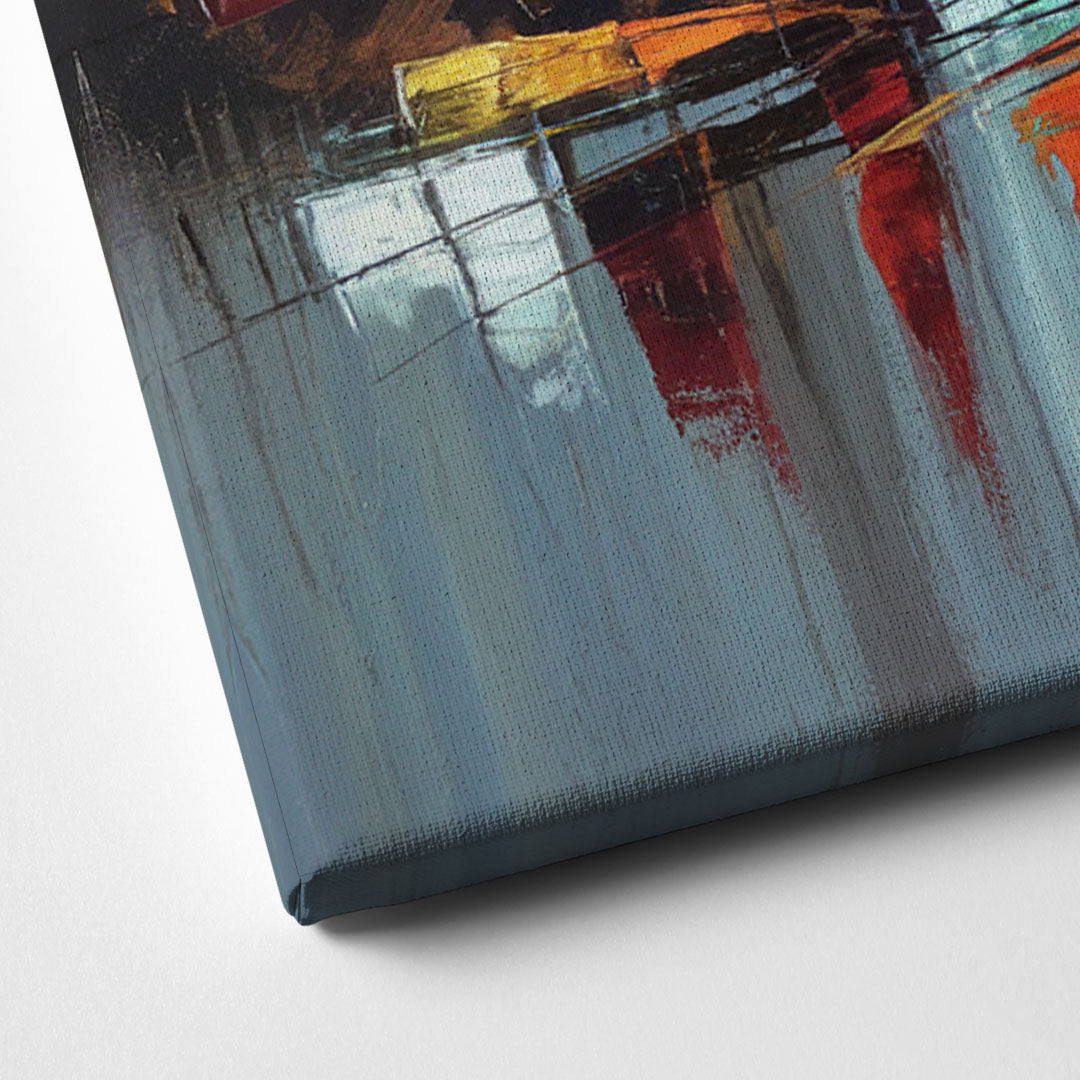 Birmingham Sunset Skyline Canvas Close Up