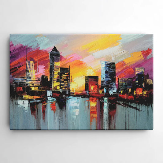 Birmingham Sunset Skyline - Canvas Wall Art