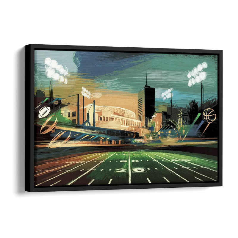 Birmingham Us Sports Teams Tribute Side - Black Canvas Wall Art