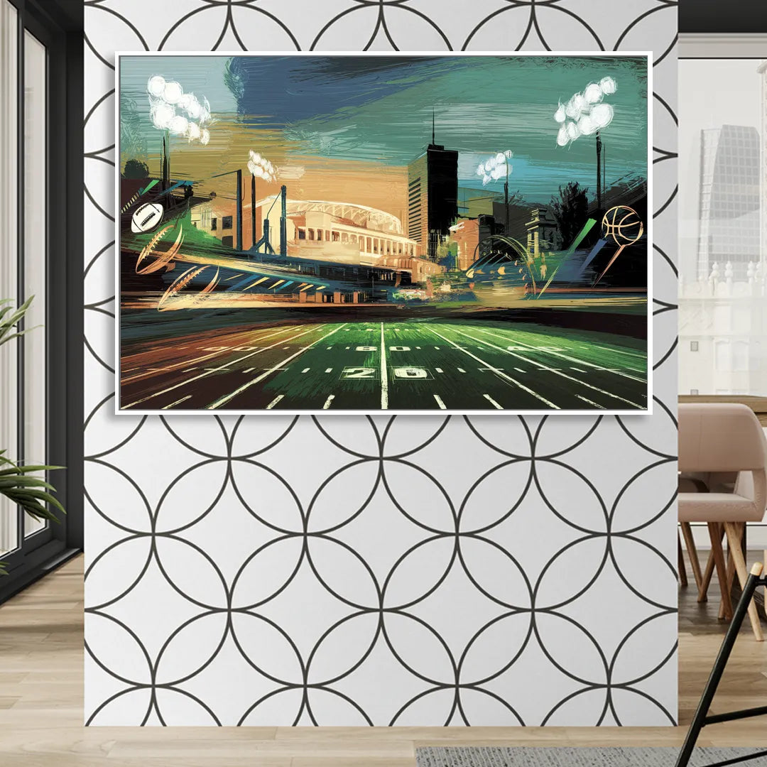 Birmingham Us Sports Teams Tribute Sitting Room - White Canvas Wall Art