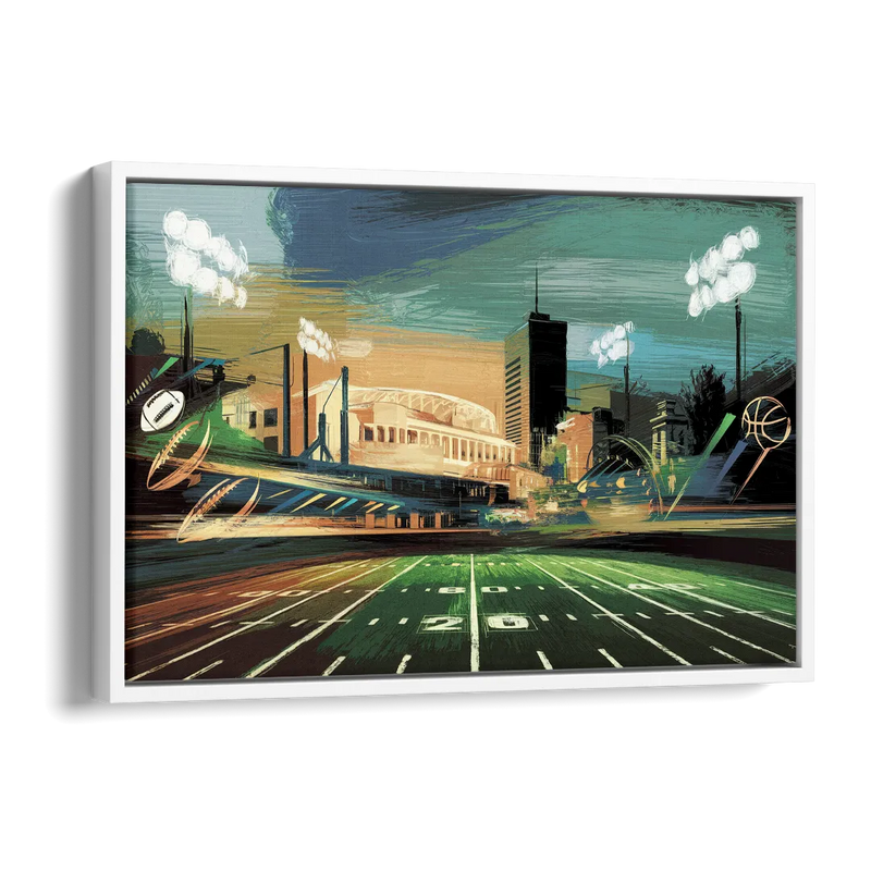 Birmingham Us Sports Teams Tribute Side - White Canvas Wall Art
