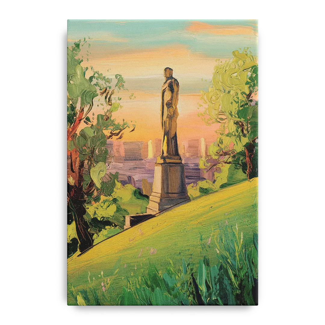 Birmingham Vulcan Statue View Front - Canvas Wall Art