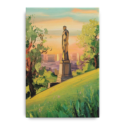Birmingham Vulcan Statue View Front - Canvas Wall Art