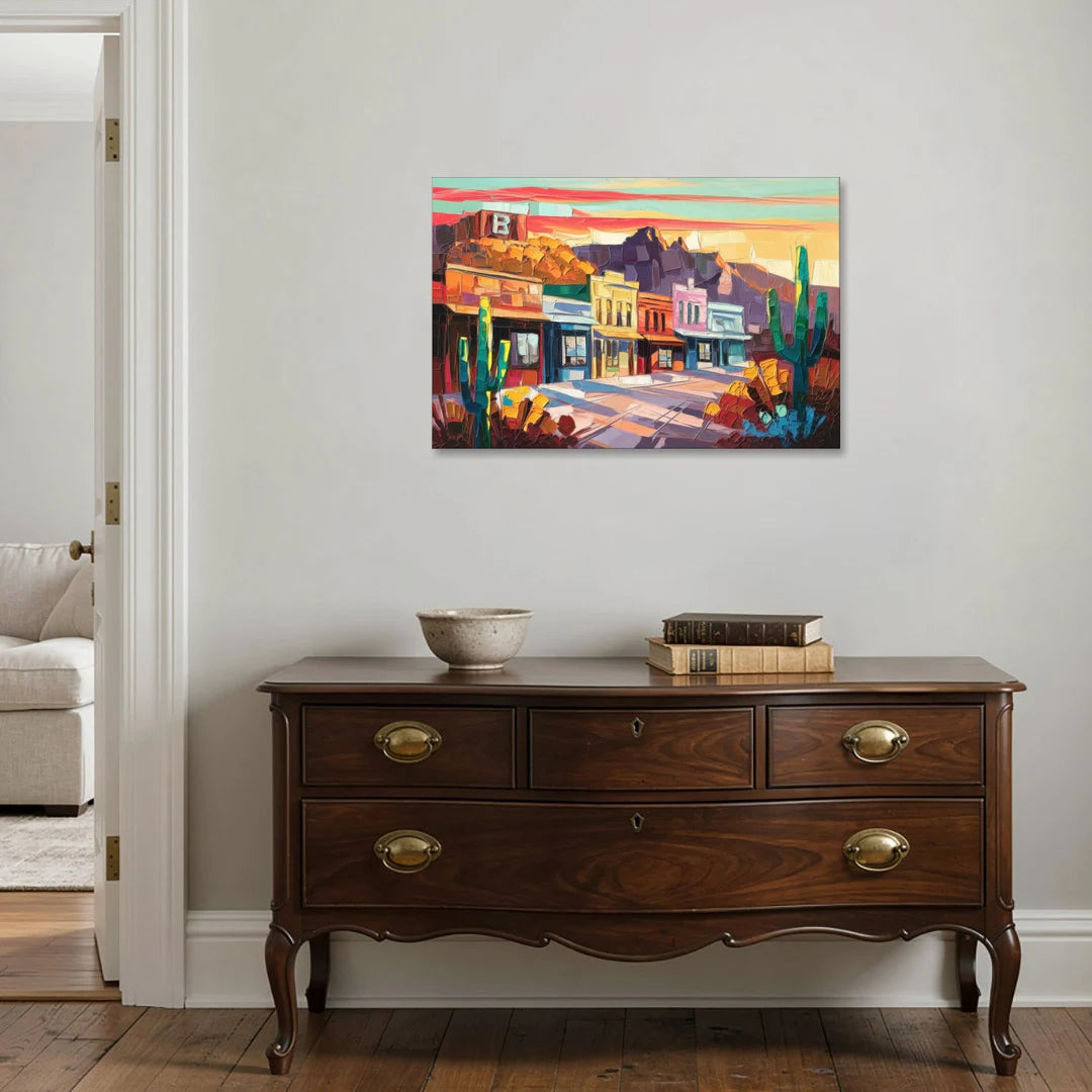 Bisbee Arizona Charm - Canvas Wall Art - Coffee Table - 36x24