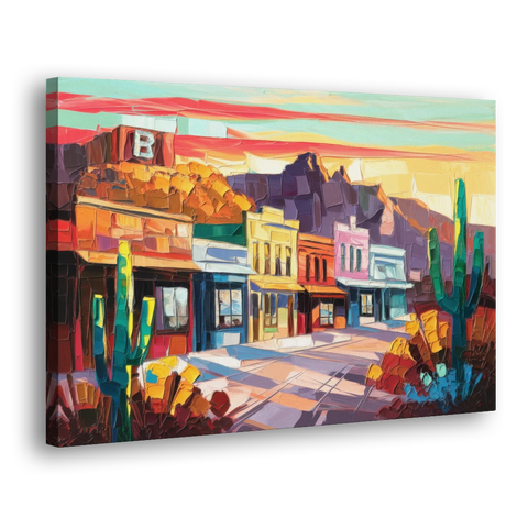 Bisbee Arizona Charm - Canvas Wall Art - Side