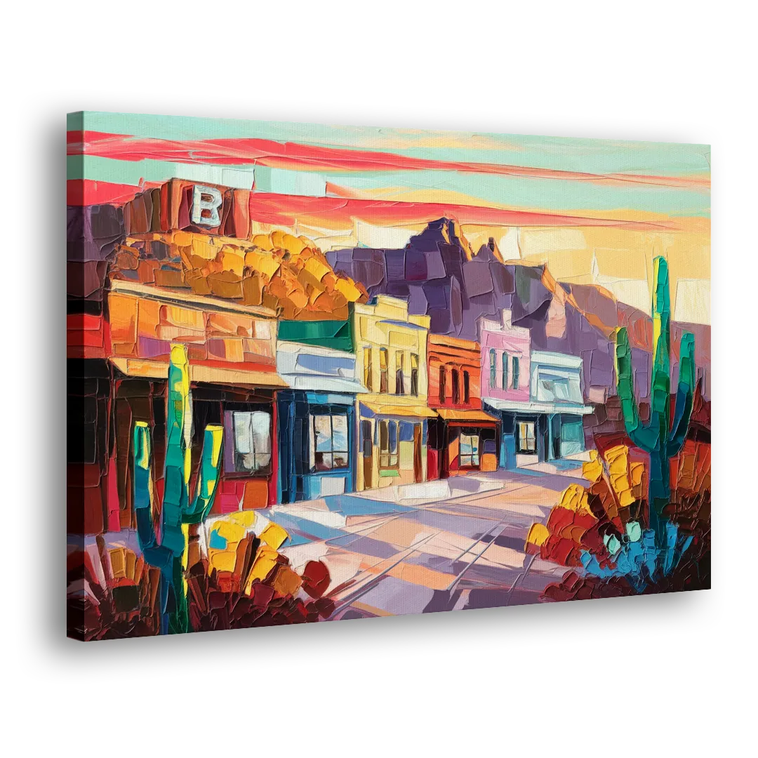 Bisbee Arizona Charm Side - Canvas Wall Art