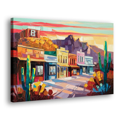 Bisbee Arizona Charm Side - Canvas Wall Art