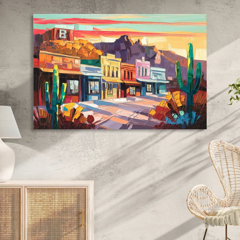 Bisbee Arizona Charm Sitting Room - Canvas Wall Art