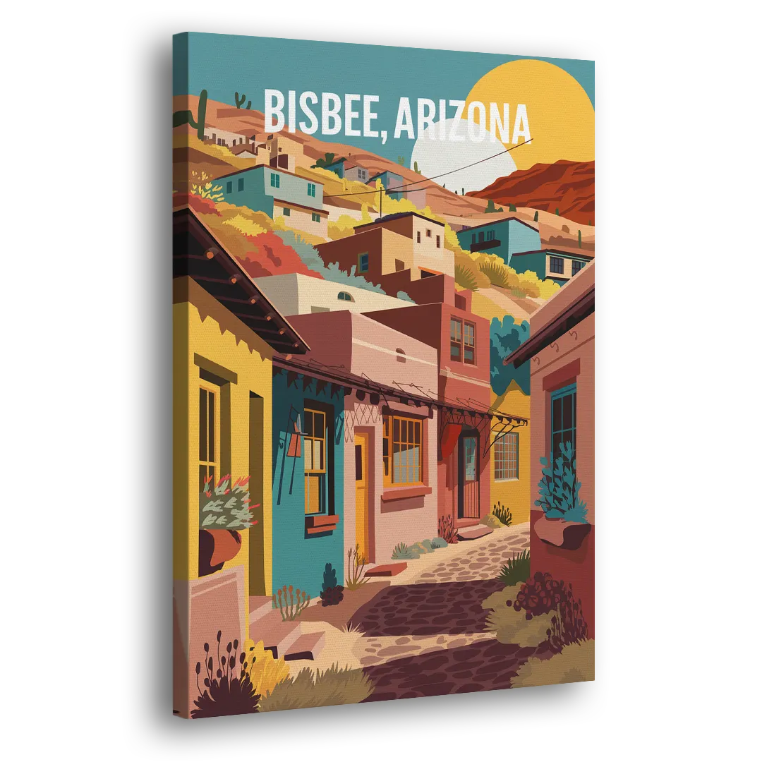 Bisbee Artistic Alleyways Side - Canvas Wall Art