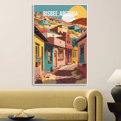 Bisbee Artistic Alleyways Living Room - White Canvas Wall Art