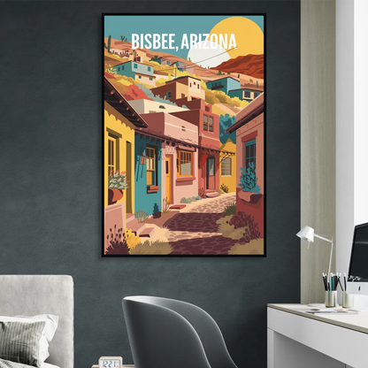 Bisbee Artistic Alleyways Sitting Room - Black Canvas Wall Art