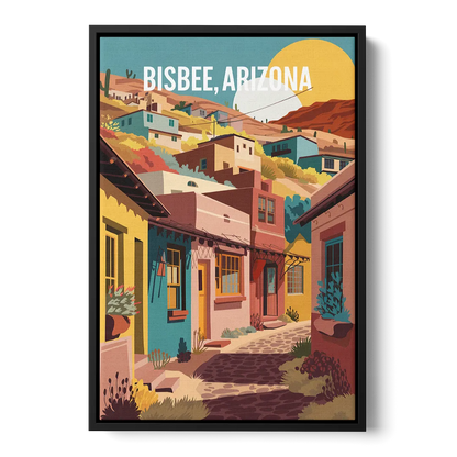 Bisbee Artistic Alleyways Front - Black Canvas Wall Art