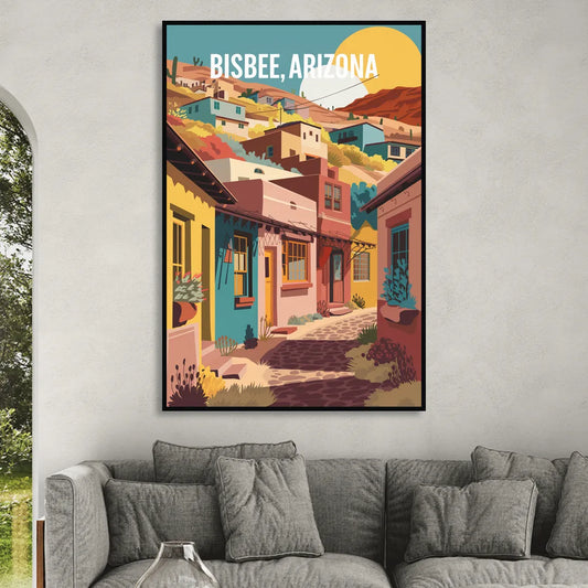 Bisbee Artistic Alleyways Living Room - Black Canvas Wall Art