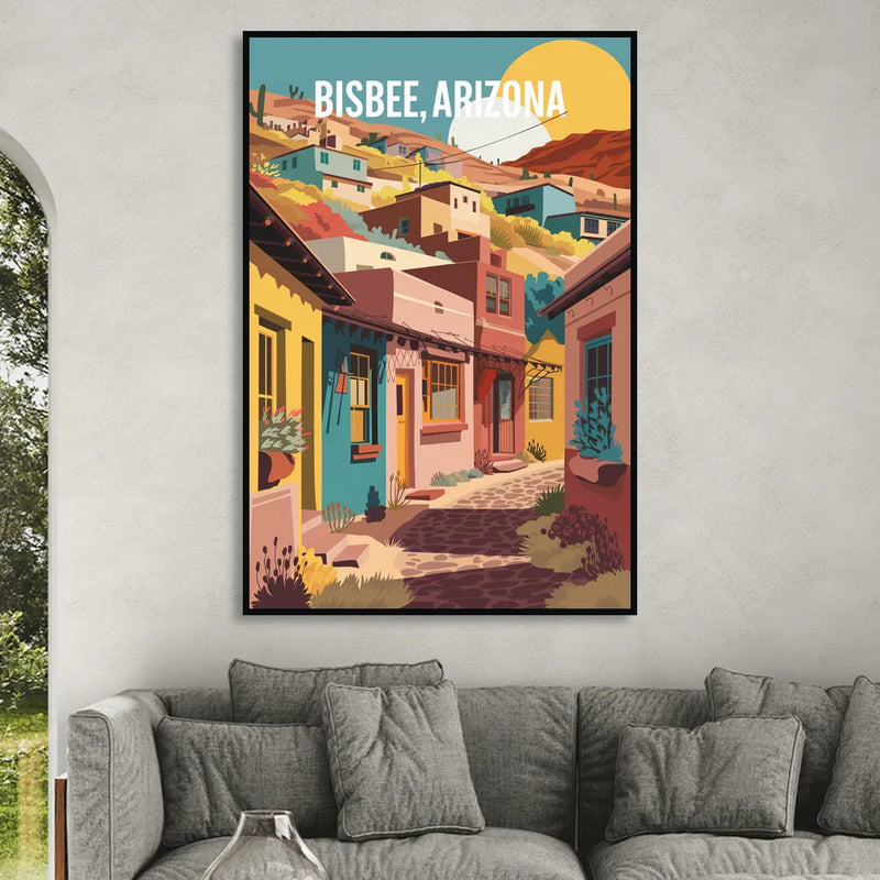 Bisbee Artistic Alleyways Living Room - Black Canvas Wall Art