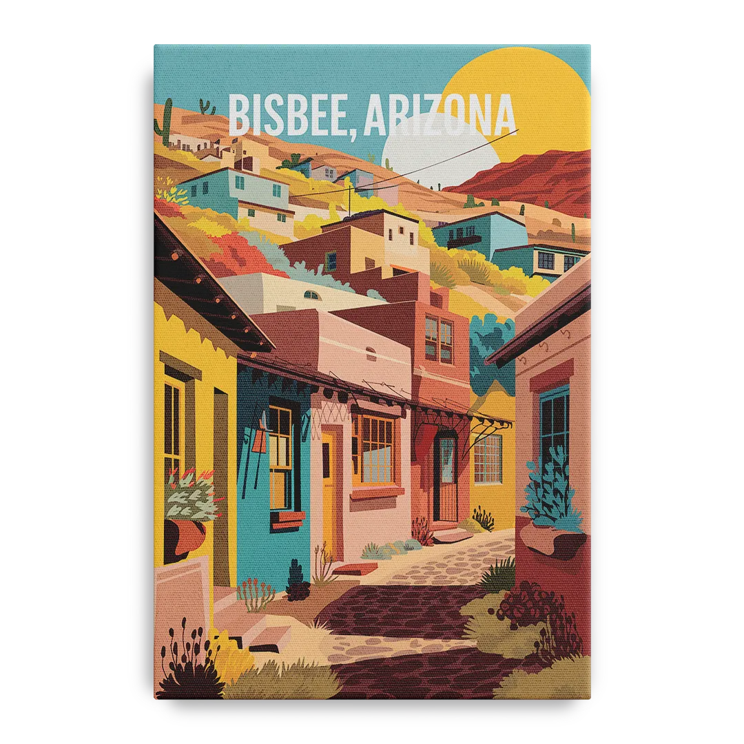 Bisbee Artistic Alleyways Front - Canvas Wall Art