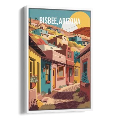 Bisbee Artistic Alleyways Side - White Canvas Wall Art