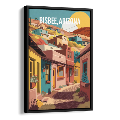 Bisbee Artistic Alleyways Side - Black Canvas Wall Art