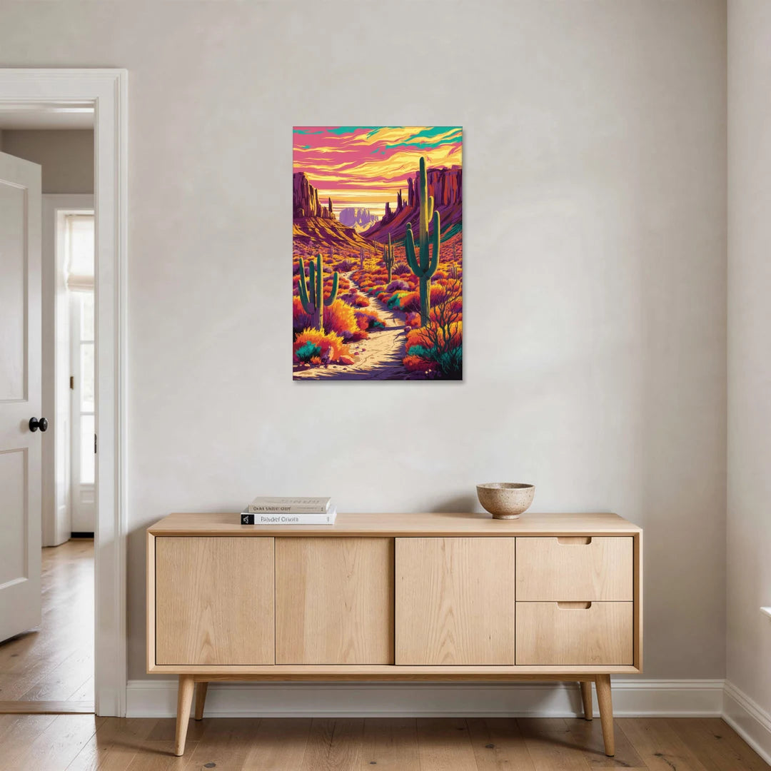 Bisbee Colorful Southwest Vibes - Canvas Wall Art - Coffee Table - 24x36