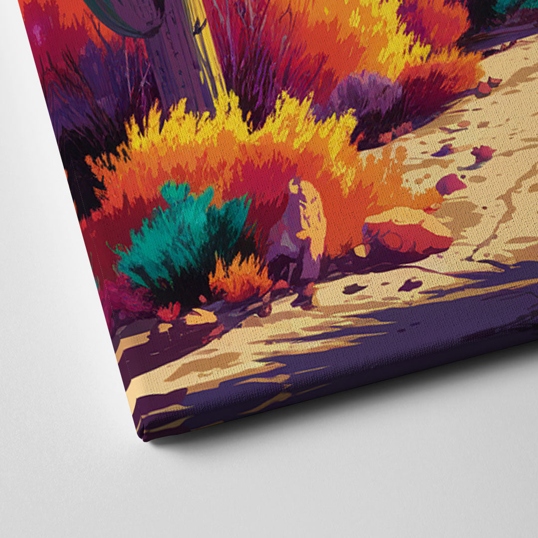 Bisbee Colorful Southwest Vibes Canvas Close Up