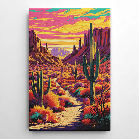Bisbee Colorful Southwest Vibes - Canvas Wall Art