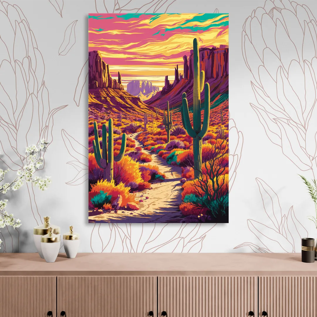 Bisbee Colorful Southwest Vibes Living Room - Canvas Wall Art
