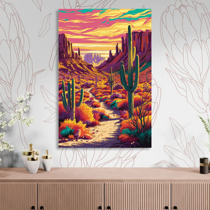 Bisbee Colorful Southwest Vibes Living Room - Canvas Wall Art