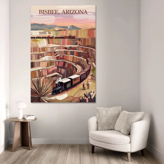 Bisbee Copper Mining Heritage - Canvas Wall Art - Sofa - 40x60