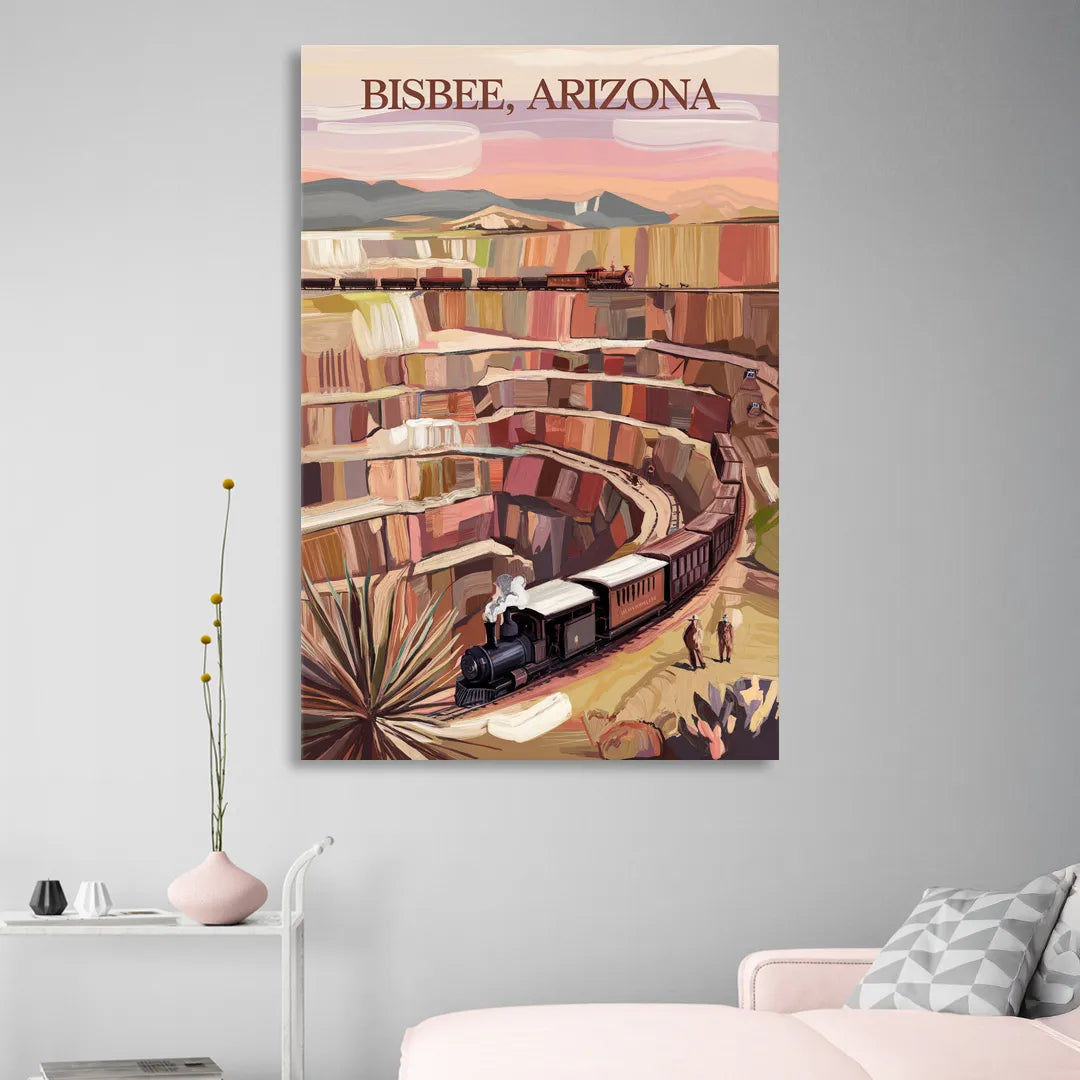 Bisbee Copper Mining Heritage Sitting Room - Canvas Wall Art