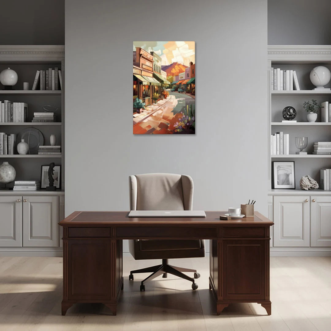 Bisbee Historic Streetscape - Canvas Wall Art - Office - 24x36