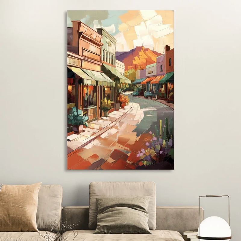 Bisbee Historic Streetscape Living Room - Canvas Wall Art