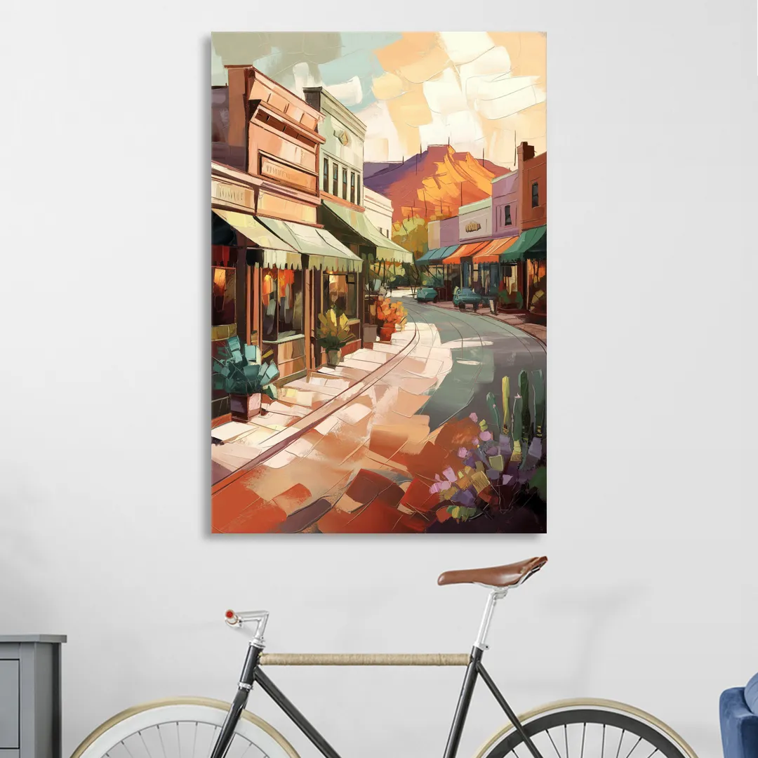 Bisbee Historic Streetscape Sitting Room - Canvas Wall Art