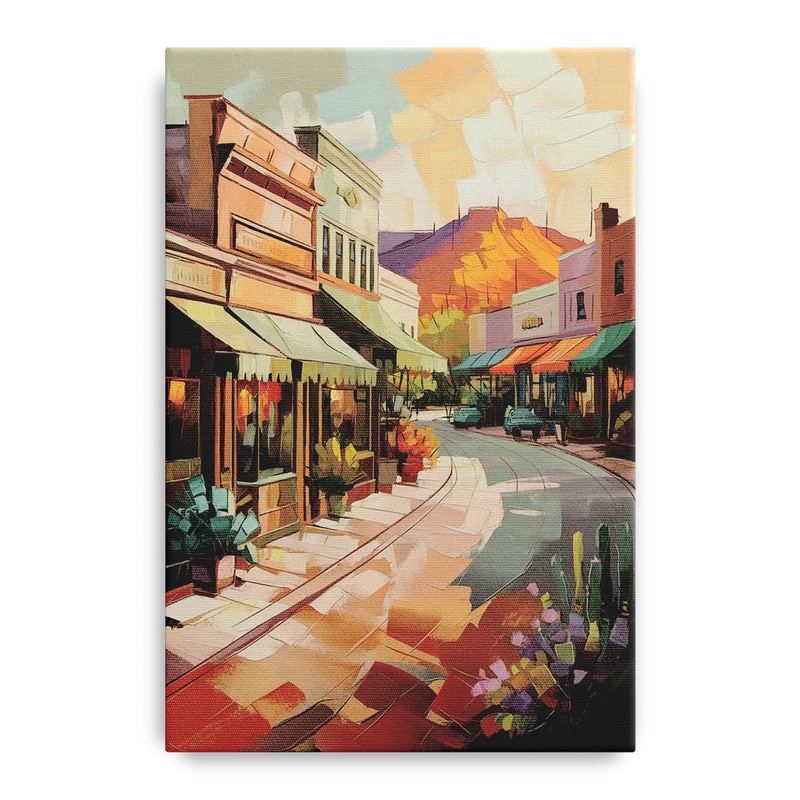Bisbee Historic Streetscape Front - Canvas Wall Art