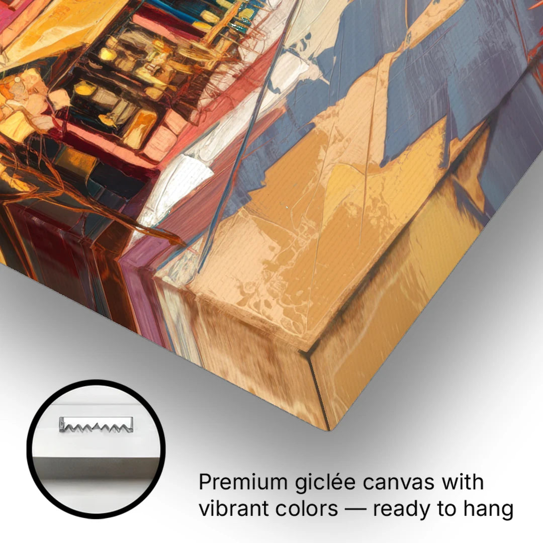 Bisbee Quaint Downtown View - Canvas Wall Art - Gallery Wrap Corner