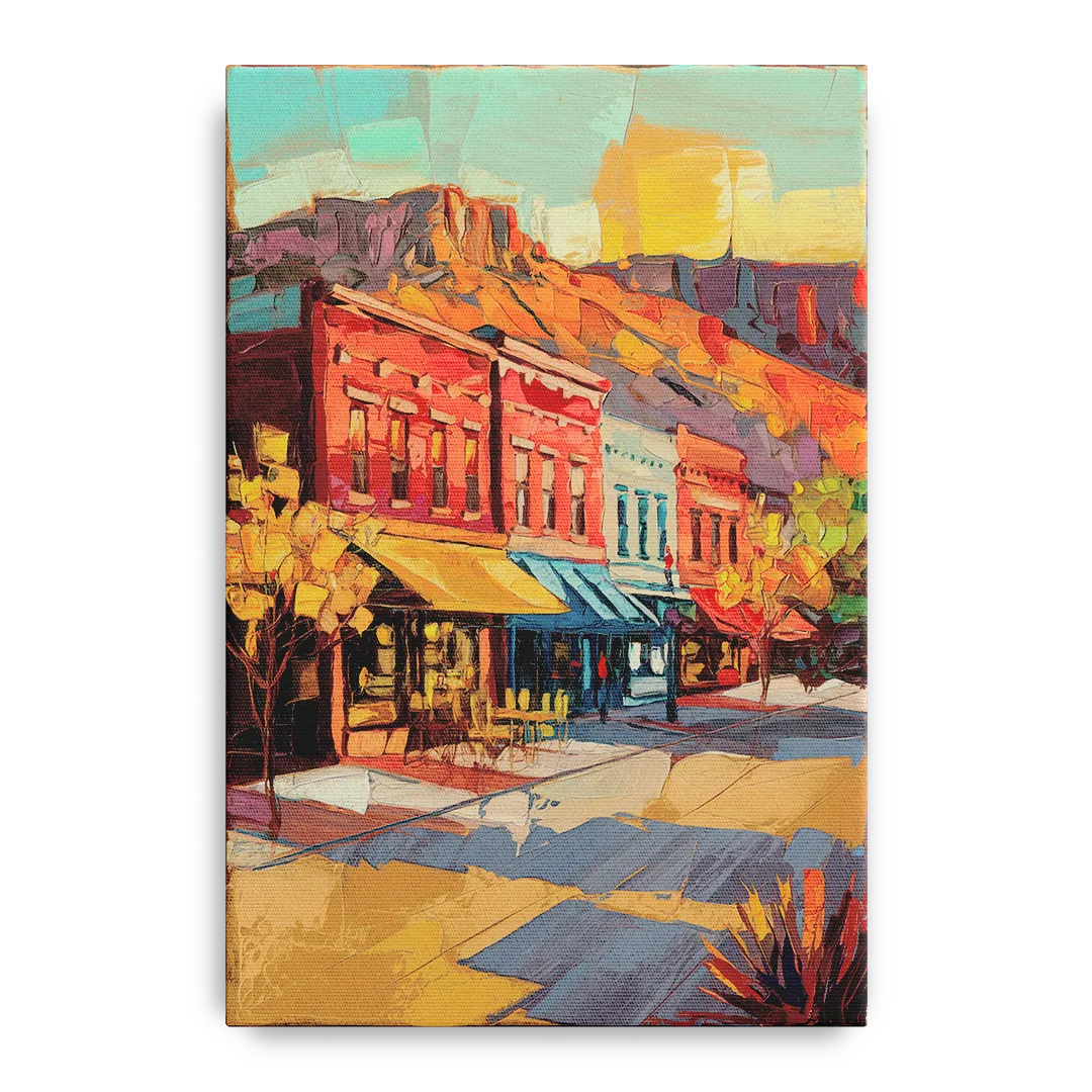 Bisbee Quaint Downtown View Front - Canvas Wall Art