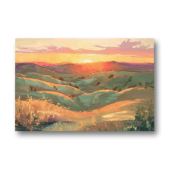 Bisbee Sunset Over Hills - Canvas Wall Art - Front