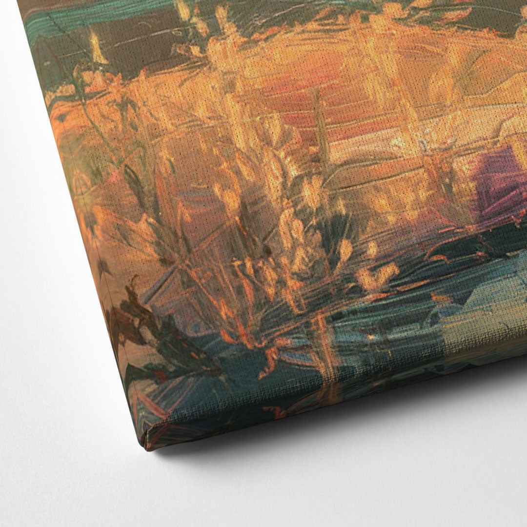 Bisbee Sunset Over Hills Canvas Close Up