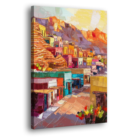 Bisbee Vibrant Skyline - Canvas Wall Art - Side