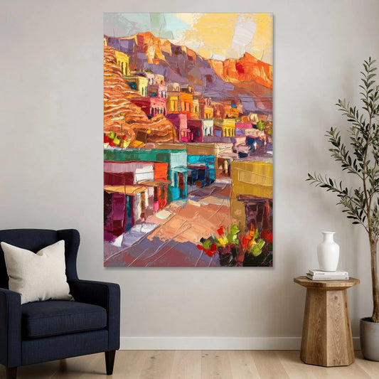 Bisbee Vibrant Skyline - Canvas Wall Art - Sofa - 40x60