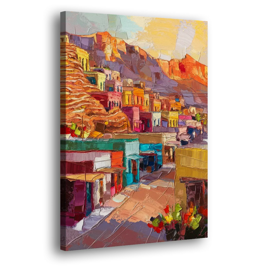 Bisbee Vibrant Skyline Side - Canvas Wall Art