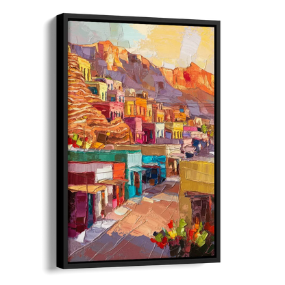 Bisbee Vibrant Skyline Side - Black Canvas Wall Art